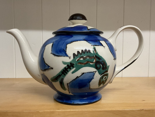 Spongeware teapot tradition - spongeware,