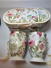 Leonardo Floral Bouquet 2 Fine China Gift Boxed Mugs