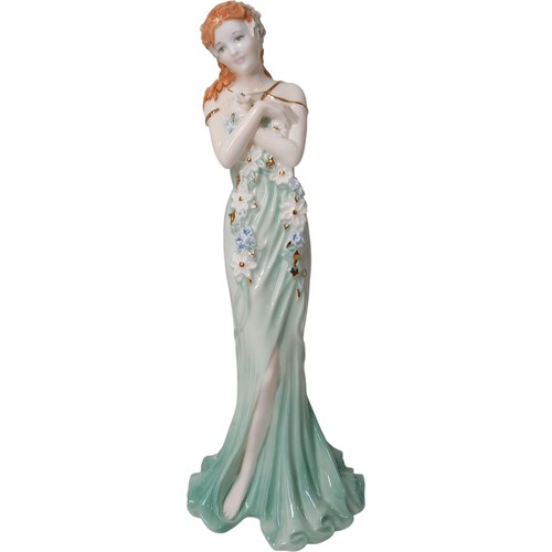 Coalport emerald figurine bone - emerald,