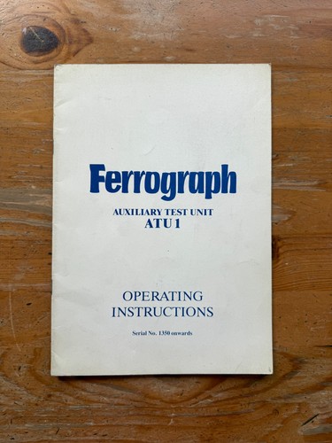 Ferrograph instrumentation - ferrograph,
