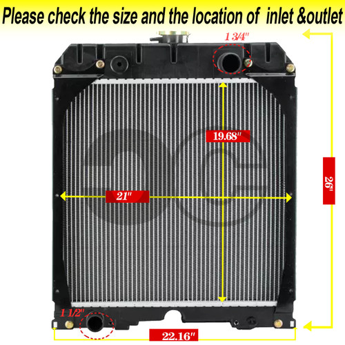 Aluminum core radiator with - aluminum,