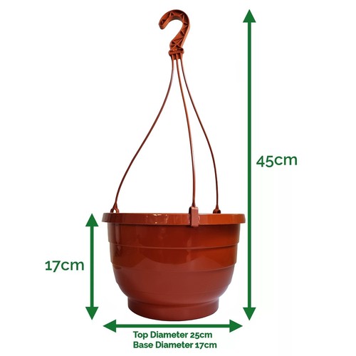25cm plastic hanging basket - plastic,