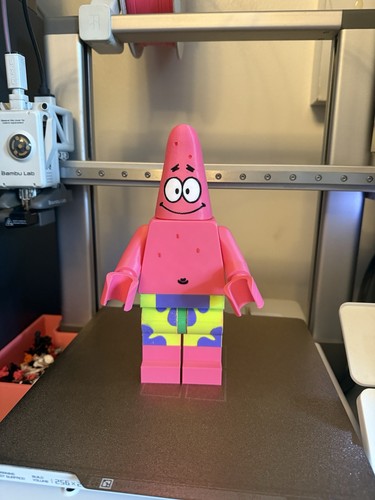 Lego inspired patrick figure - inspired,
