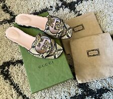 GUCCI cut out GG python snakeskin Slides sandals Size EU 39.5 uk 6.5 worn twice