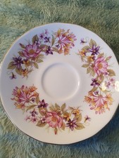 Colclough Bone China Saucer Wayside Floral Pattern Vintage