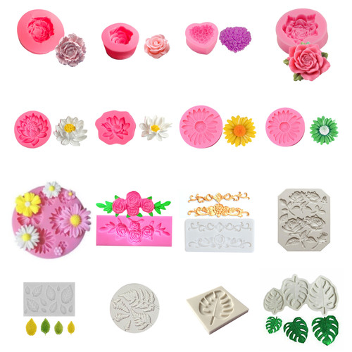 Flowers silicone mould - silicone, for