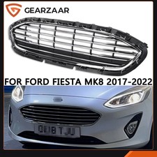 FOR FORD FIESTA MK8 2017-2022 FRONT BUMPER GRILL GRILLE BLACK WITH CHROME TRIMS