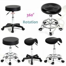 Round/Saddle Swivel Adjustable Salon Stool Massage Spa Lift Barber Chair