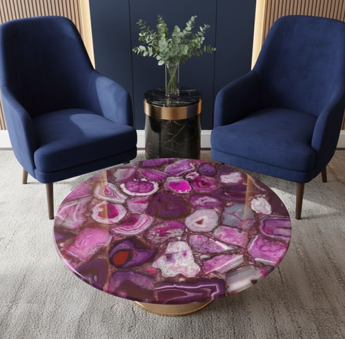 Luxury pink agate - pink, stone