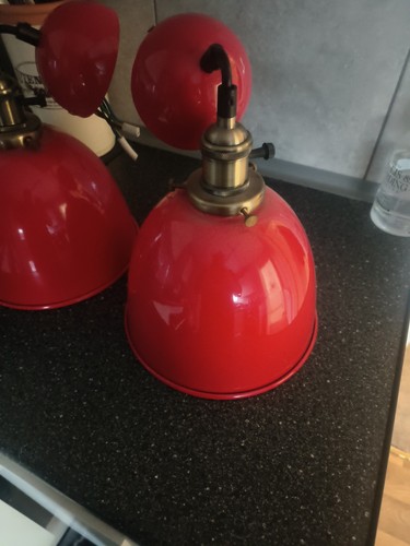 Red pendant ceiling light