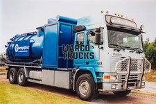 Truck photo Volvo F16 Tanker truck Sweden blue Sverigesjänst #a6ar