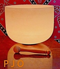 Frosted quartz crystal singing