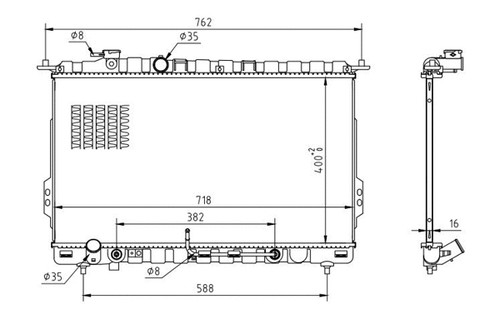 Radiator engine cooling fits - engine,