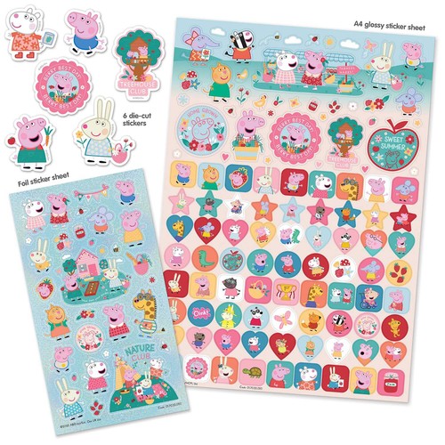 Peppa pig summer mega sticker - pig,