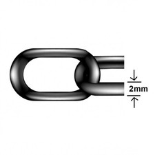 Strong Heavy Duty Steel Chain BZP Bright Zinc Plated Side Welded Security Links