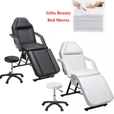 Adjust Massage Table Spa Bed Facial Tattoo Therapy Salon Chair with Stool Chair