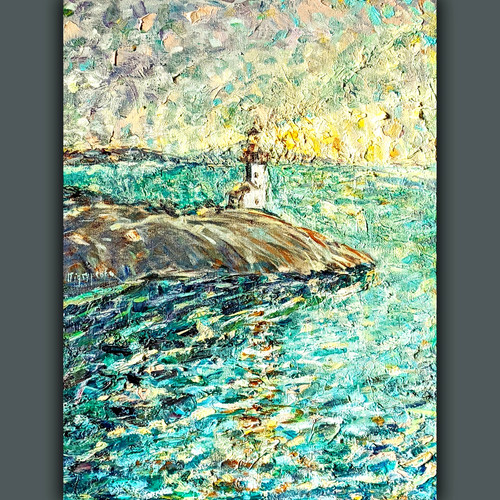 Original textured lighthouse - original,
