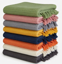 100% COTTON THROW BLANKET FOR