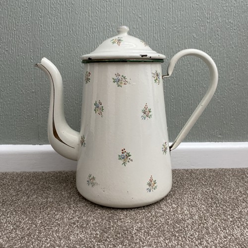 Large vintage enamel coffee - large,