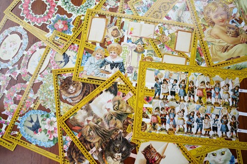 Pcs vintage embossed paper - pcs,