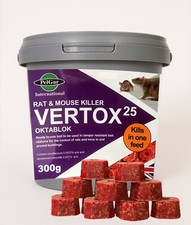 Vertox25 RODENT POISON RAT MICE MOUSE RAT KILLER !!!