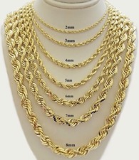 Real 14k yellow gold rope - real,