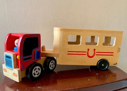 Large vintage wooden truck - large,