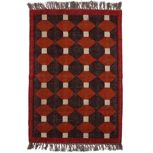 Traditional wool kilim jute - wool,