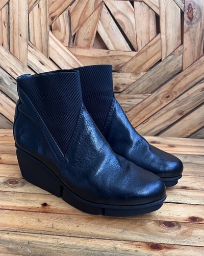 Trippen platform black wedge - black,