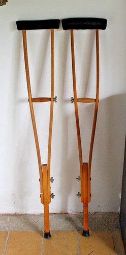 Vintage pair crutches - vintage,