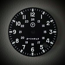 TLDB0701M Black BGW9 / Seiko Mod Military Minute Date Dial NH35 4R35 SKX SRPD