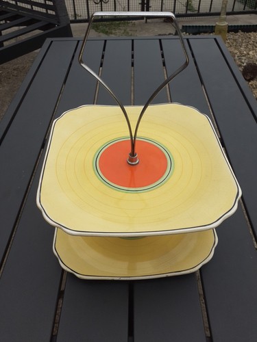 Vintage tier square plate - 2-tier,