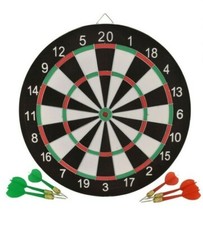 FULL SIZE 17" DARTBOARD SET 6 DARTS FUN FAMILY DART BOARD GAME KIDS TOYS GIFT