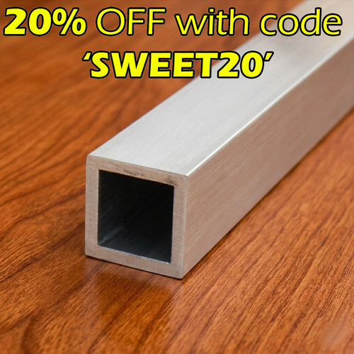 25mm aluminium - x, square