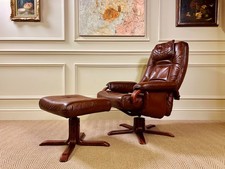 MID CENTURY DANISH TAN LEATHER