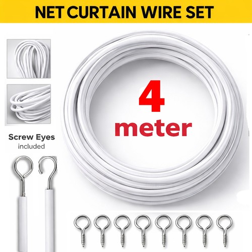 Net curtain wire window - 4m,