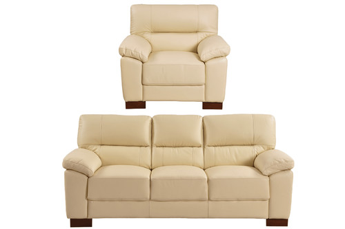 Genuine leather sofa set - genuine,