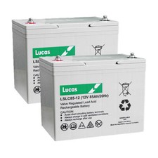 2 X Lucas 85AH Battery Mobility Scooter, Wheelchair Golf Buggy 85ah PRIDE Kudos