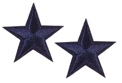 Navy blue star - navy, iron