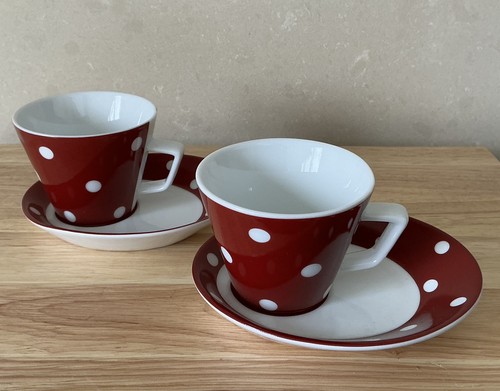 Two espresso cups - two, saucers