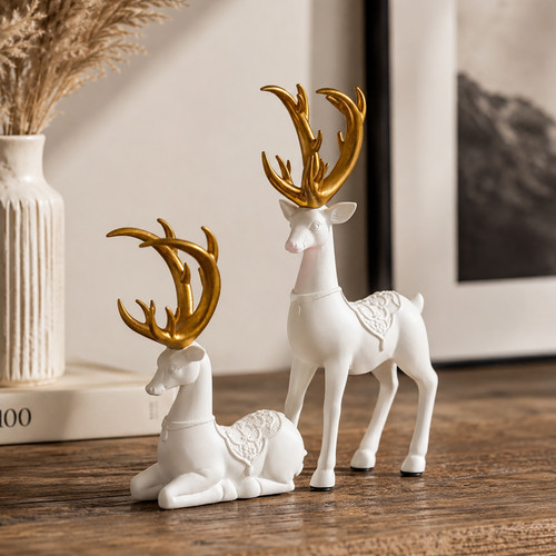 Set elegant reindeer stag - set,