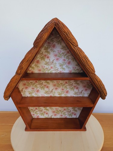 Vintage curio cabinet wooden - vintage,