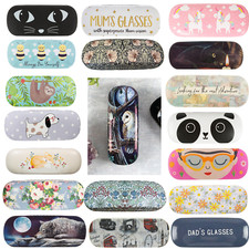 Hard Shell Glasses Case Sunglasses Spectacles Holder with Cleaning Cloth