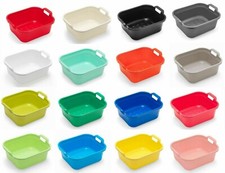 Addis Washing Up Dish Washing Bowl Large Rectangular Plastic With 2 Handles 10L