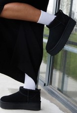 Ugg Classic Ultra Mini Platform - Ankle Boots Size 38 Black