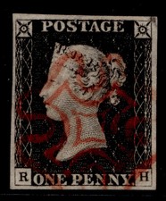 GB QV SG2, 1d black PLATE 2