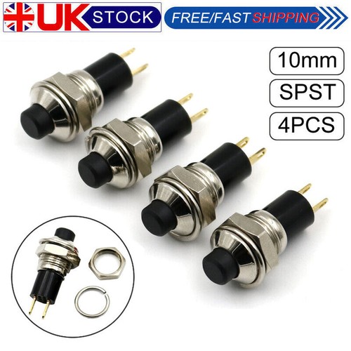 Black 4pcs 10mm mini latching - 4pcs,