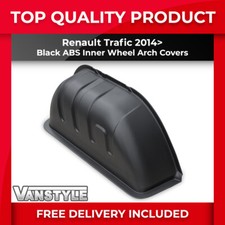 FOR RENAULT TRAFIC 14> BLACK ABS INNER INTERNAL WHEEL ARCH COVERS TRIM PROTECTOR