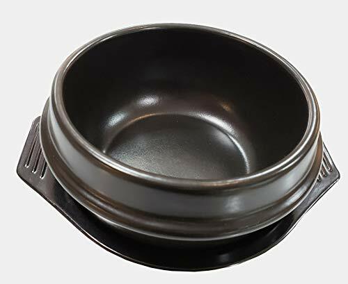 Black dolsot stone bowl - black, dolsot/stone
