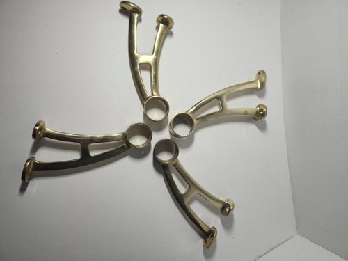 Brass bar foot rail - , brackets